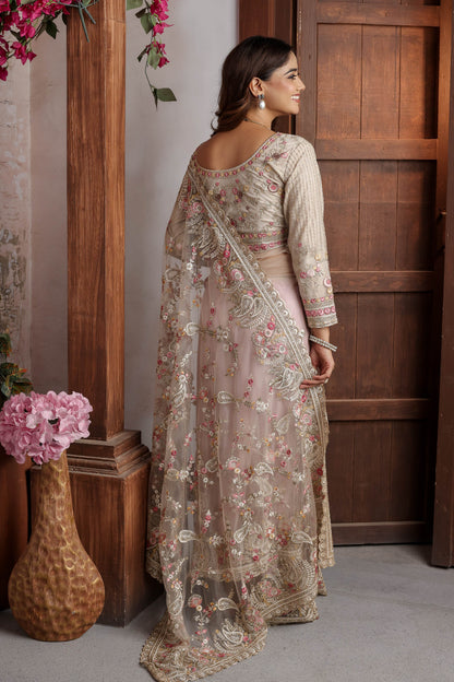 Champagne Whisper Shimmer Saree