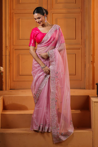 Fuchsia Silver Whisper Saree